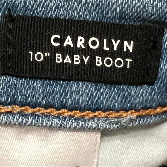 Veronica Beard Carolyn High Rise Button Fly Tuxedo Stripe Baby Boot Jeans 31 - Picture 14 of 15
